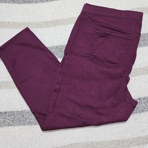 2/$10- Women's Wine Purple Curvy Skinny Jeggings Pull-on Jeans